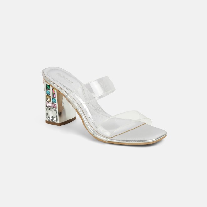Mochi Women Silver Casual Slip Ons (SKU: 40-447-27-36)