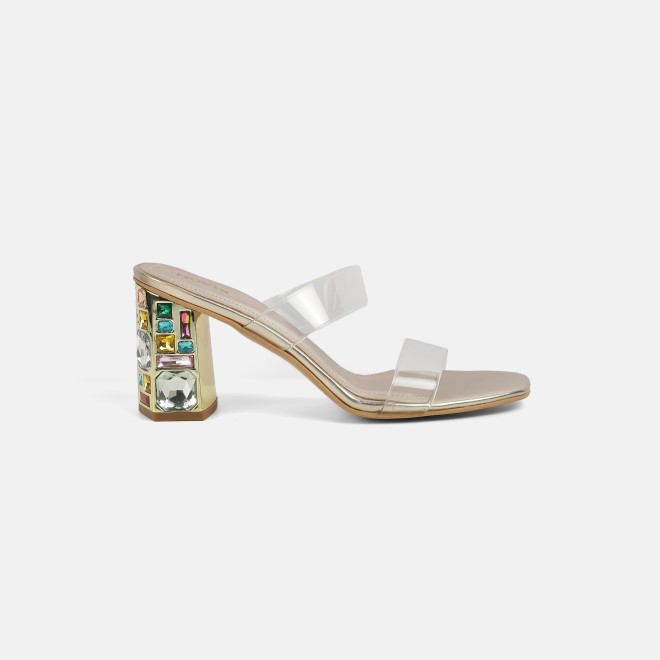 Mochi Women Gold Casual Slip Ons (SKU: 40-447-15-36)