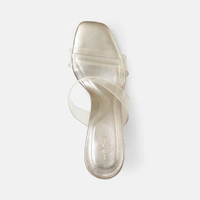 Mochi Women Gold Casual Slip Ons (SKU: 40-447-15-36)
