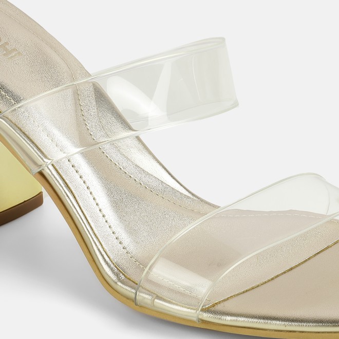 Mochi Women Gold Casual Slip Ons (SKU: 40-447-15-36)