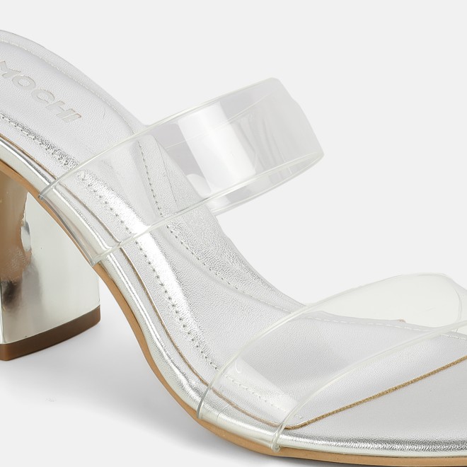 Mochi Women Silver Casual Slip Ons (SKU: 40-447-27-36)