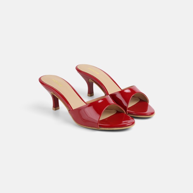 Mochi Women Red Casual Slip Ons (SKU: 40-449-18-37)