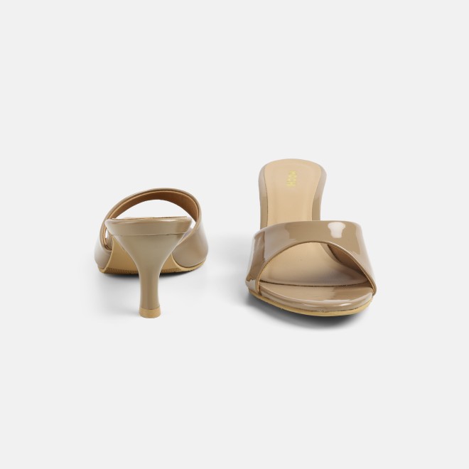 Mochi Women Beige Casual Slip Ons (SKU: 40-449-20-36)