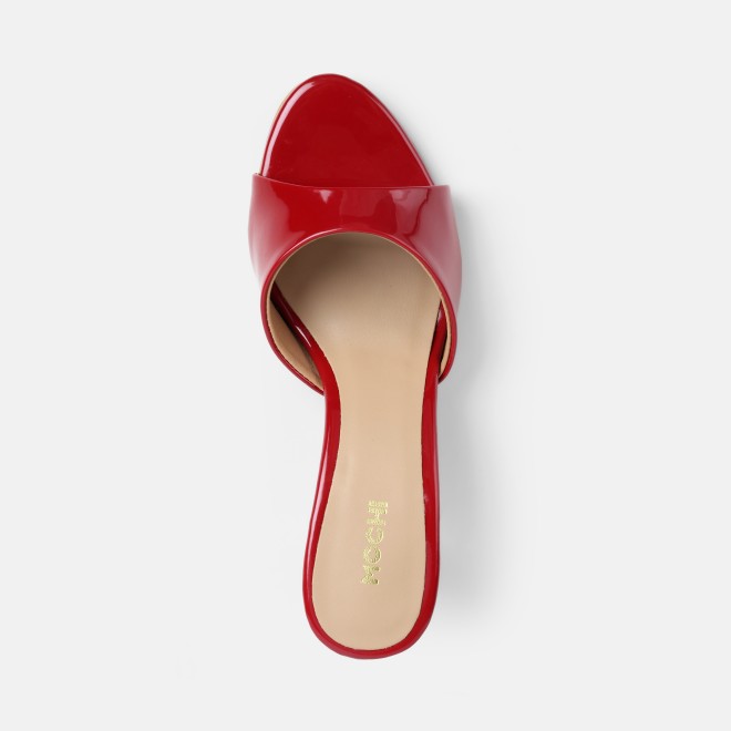 Mochi Women Red Casual Slip Ons (SKU: 40-449-18-37)