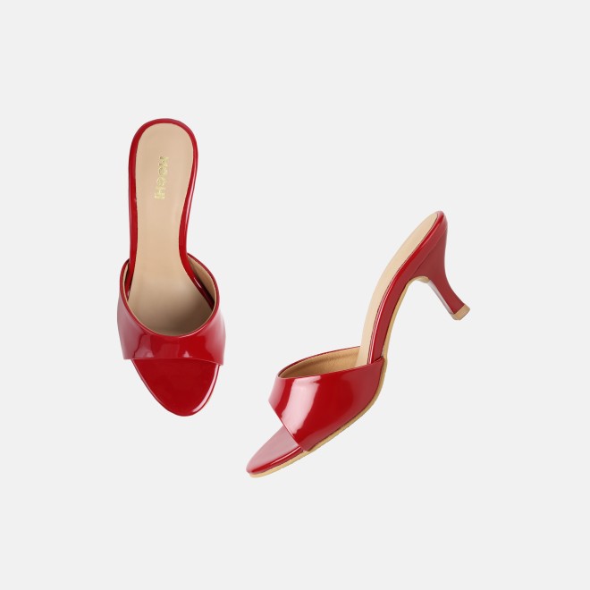 Mochi Women Red Casual Slip Ons (SKU: 40-449-18-37)