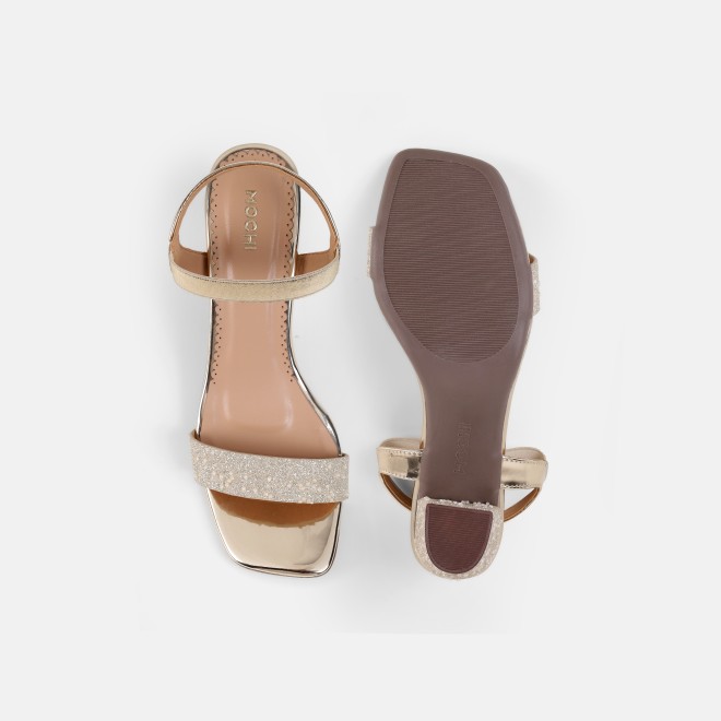 Mochi Women Gold Casual Sandals (SKU: 40-453-15-36)