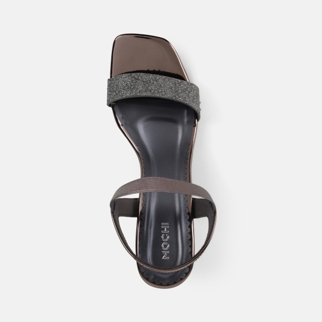 Mochi Women Gun-metal Casual Sandals (SKU: 40-453-29-36)