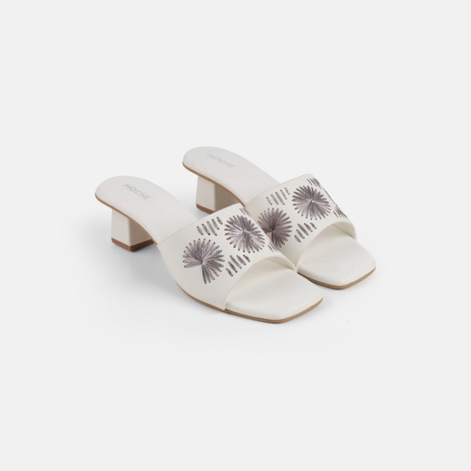Mochi Women White Casual Slip Ons (SKU: 40-455-16-36)