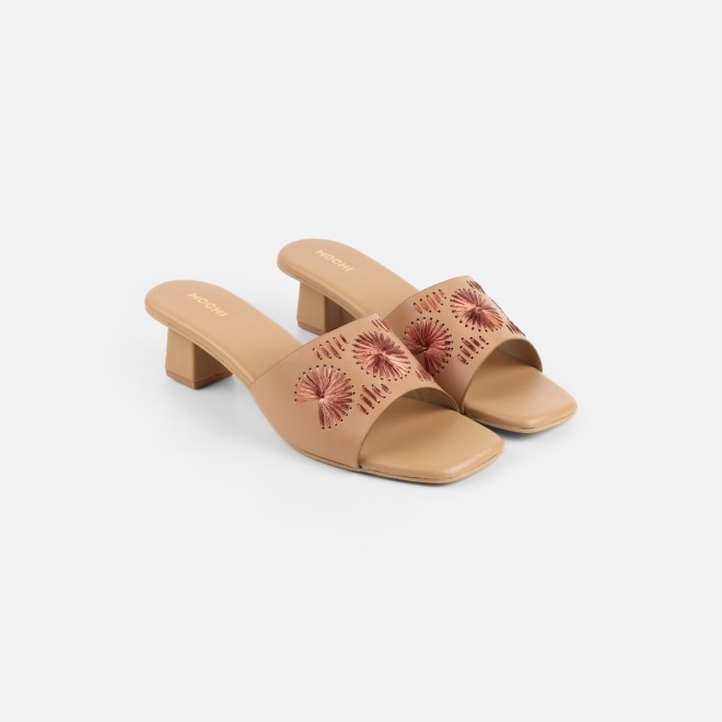 Mochi Women Beige Casual Slip Ons (SKU: 40-455-20-36)