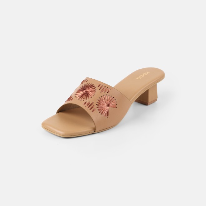 Mochi Women Beige Casual Slip Ons (SKU: 40-455-20-36)