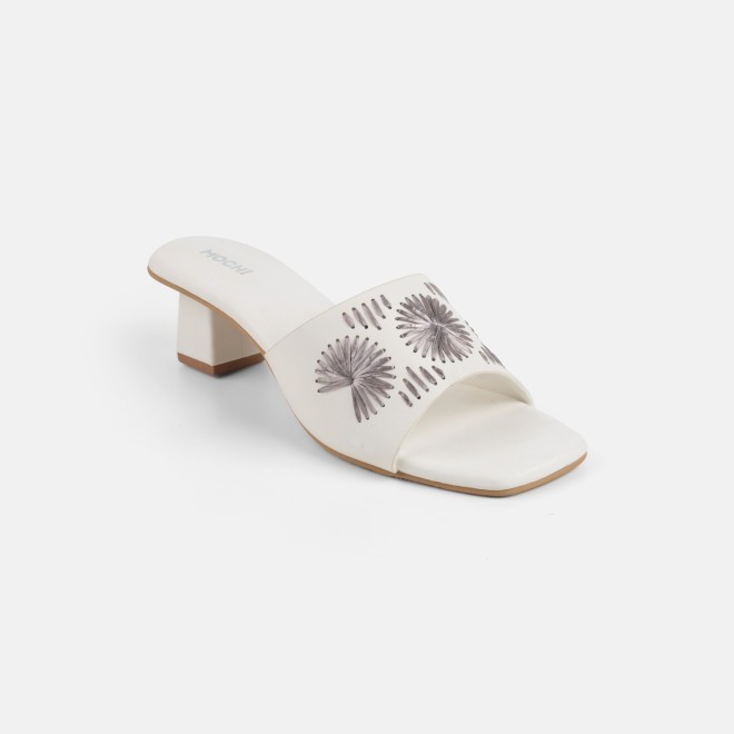 Mochi Women White Casual Slip Ons (SKU: 40-455-16-36)