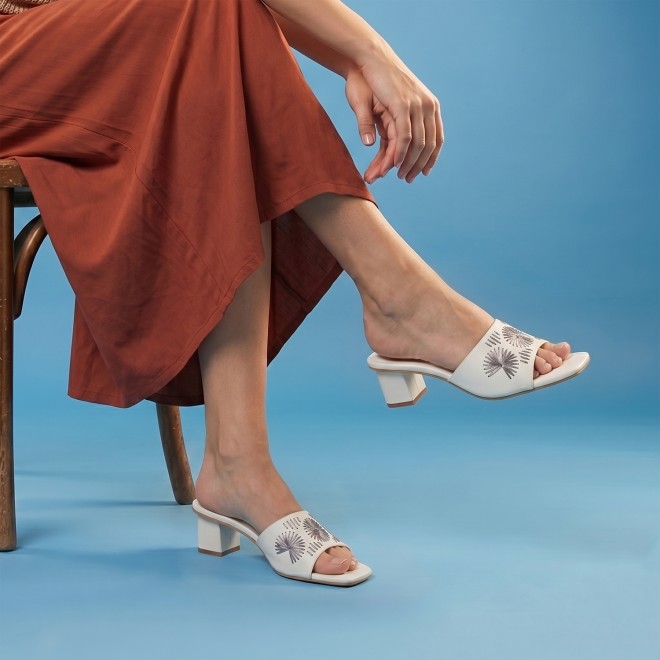 Mochi Women White Casual Slip Ons (SKU: 40-455-16-36)