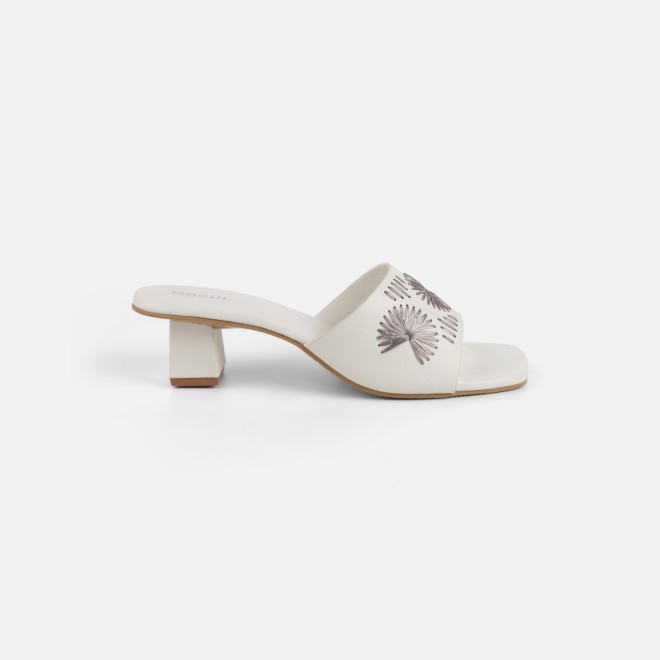Mochi Women White Casual Slip Ons (SKU: 40-455-16-36)