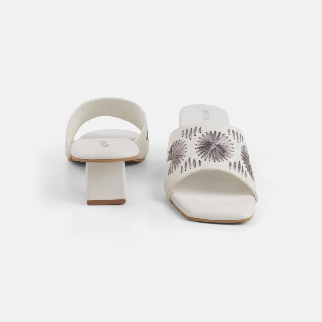 Mochi Women White Casual Slip Ons (SKU: 40-455-16-36)
