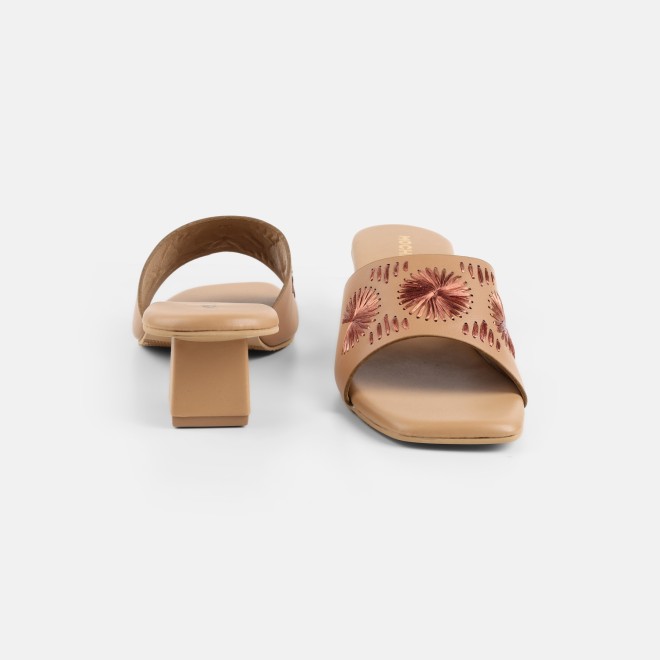 Mochi Women Beige Casual Slip Ons (SKU: 40-455-20-36)