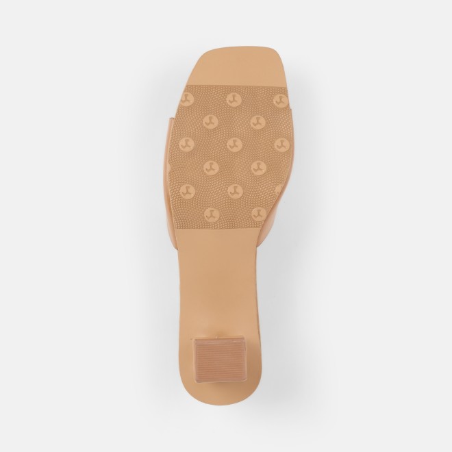Mochi Women Beige Casual Slip Ons (SKU: 40-455-20-36)