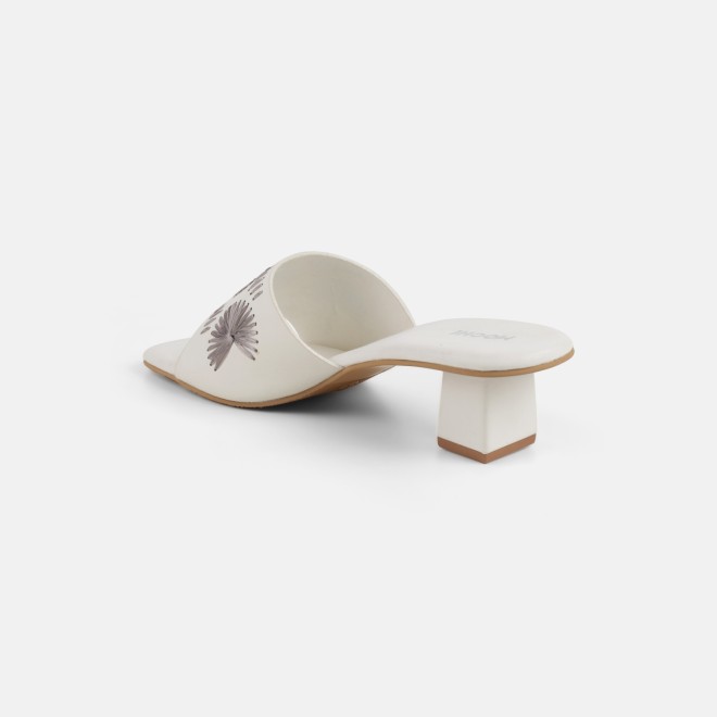 Mochi Women White Casual Slip Ons (SKU: 40-455-16-36)