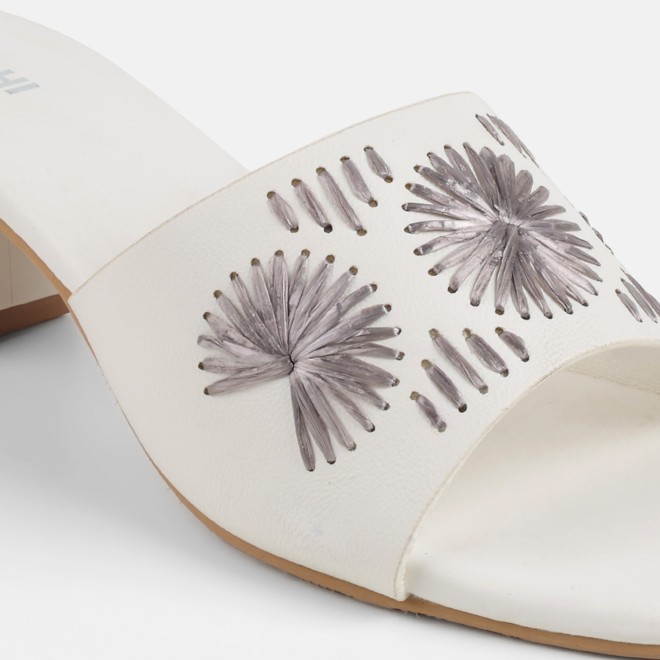 Mochi Women White Casual Slip Ons (SKU: 40-455-16-36)