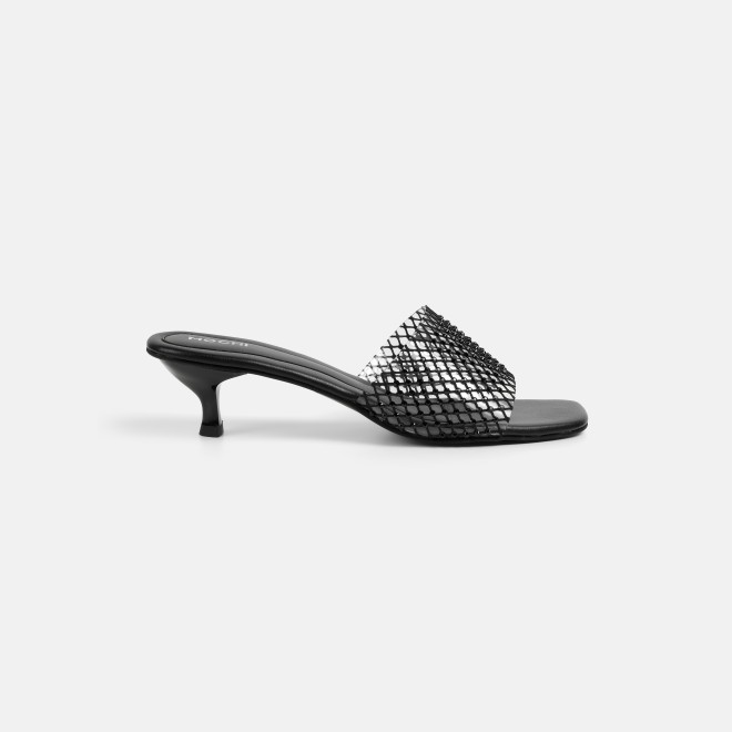 Mochi Women Black Party Slip Ons (SKU: 40-457-11-36)