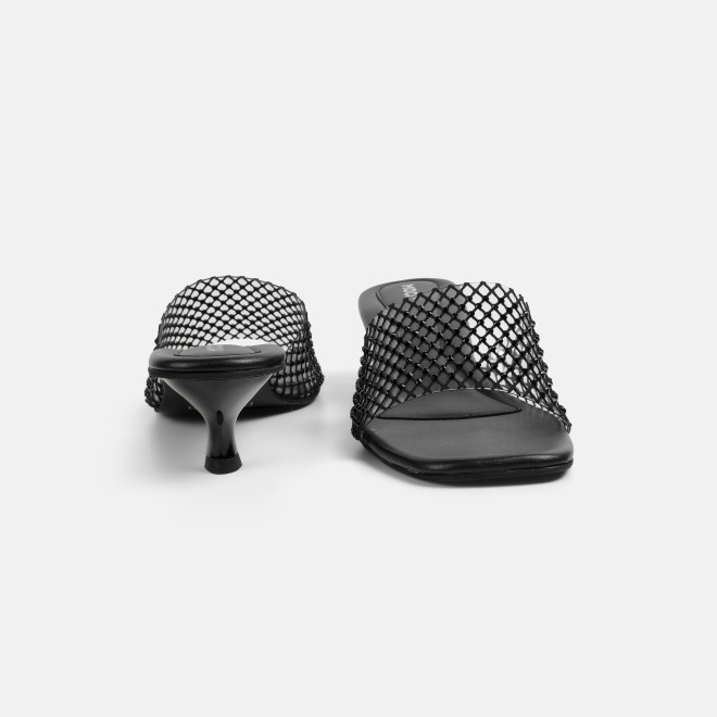 Mochi Women Black Party Slip Ons (SKU: 40-457-11-36)