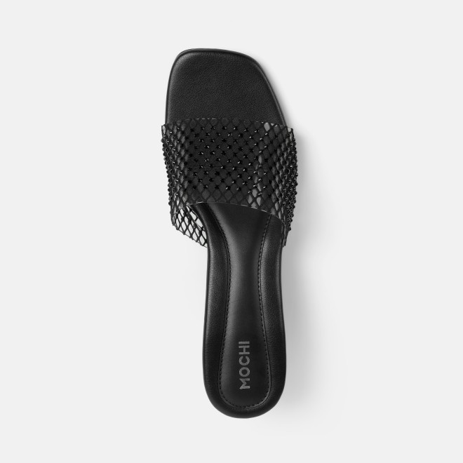 Mochi Women Black Party Slip Ons (SKU: 40-457-11-36)