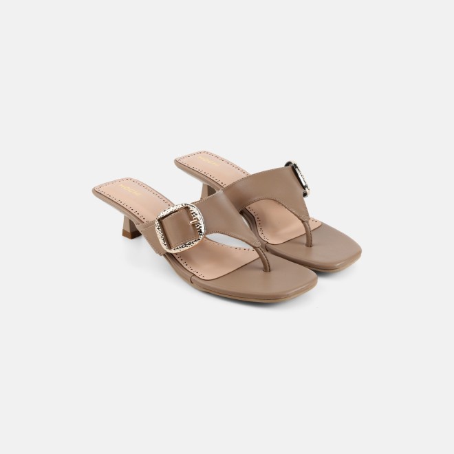 Mochi Women Beige-red Casual Slip Ons (SKU: 40-460-89-36)