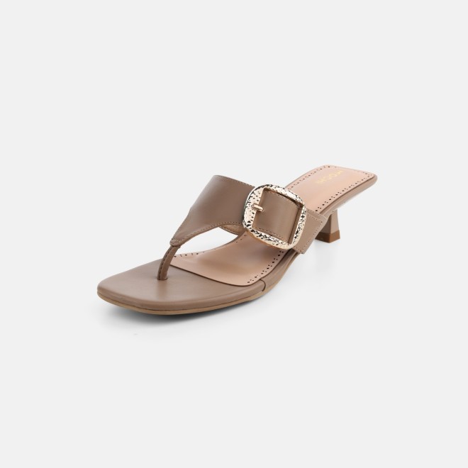 Mochi Women Beige-red Casual Slip Ons (SKU: 40-460-89-36)