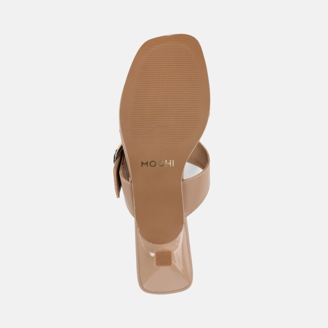 Mochi Women Beige-red Casual Slip Ons (SKU: 40-460-89-36)