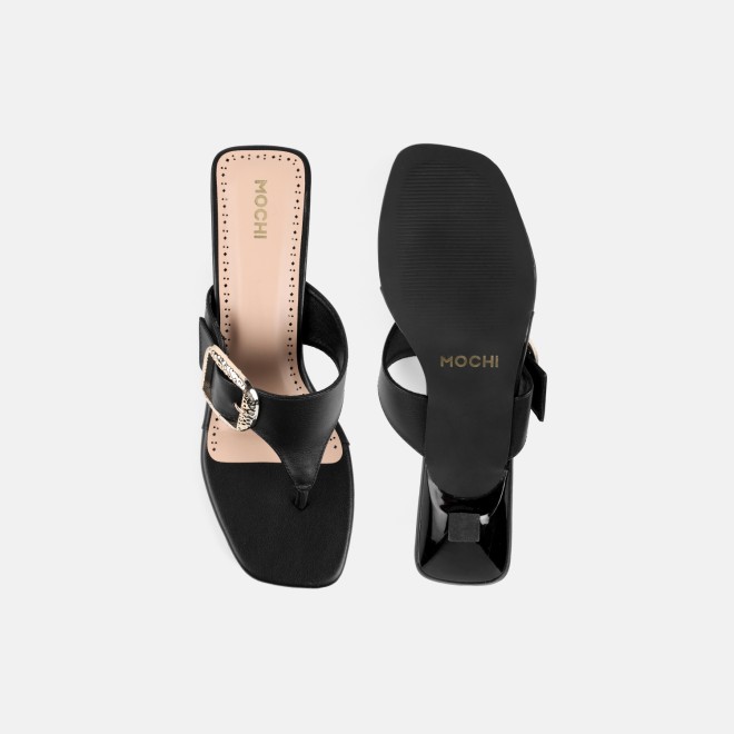 Mochi Women Black Casual Slip Ons (SKU: 40-460-11-36)