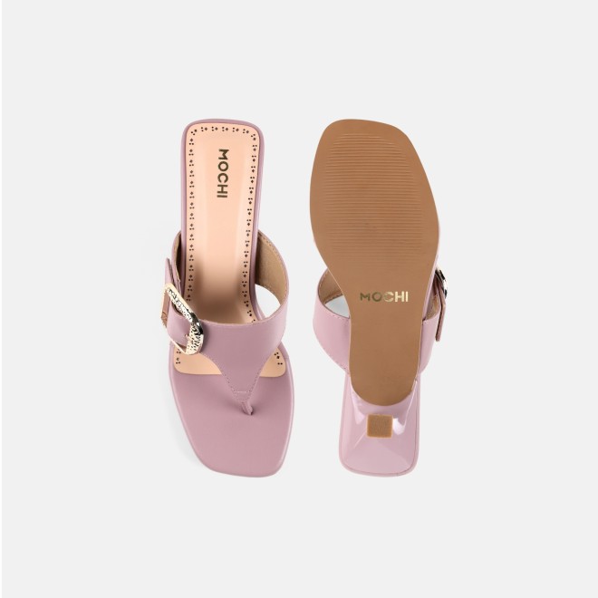 Mochi Women Peach Casual Slip Ons (SKU: 40-460-80-36)