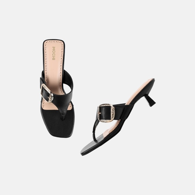 Mochi Women Black Casual Slip Ons (SKU: 40-460-11-36)