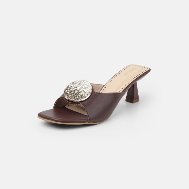 Mochi Women Brown Casual Slip Ons (SKU: 40-461-12-36)