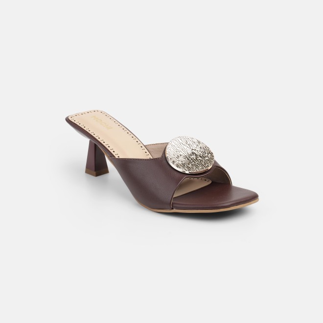 Mochi Women Brown Casual Slip Ons (SKU: 40-461-12-36)