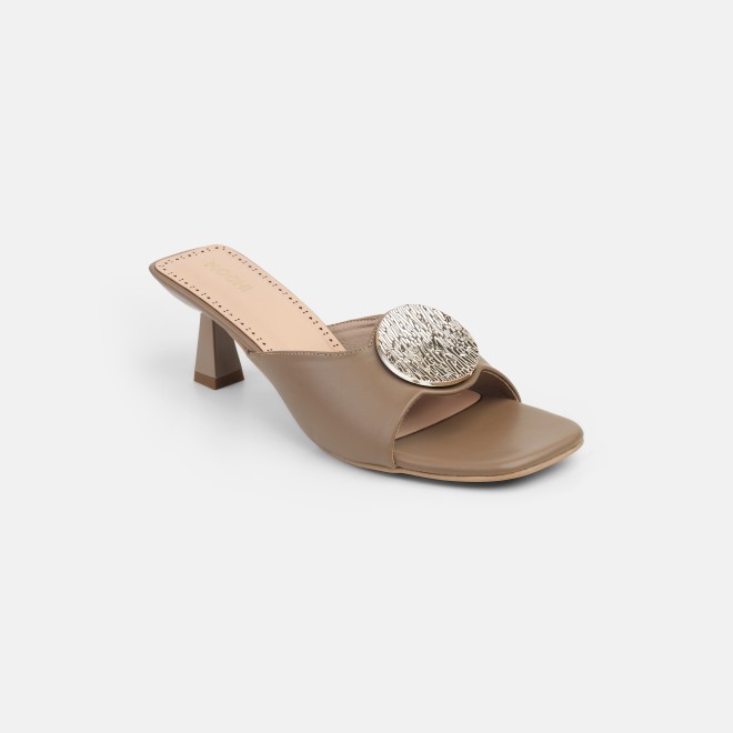 Mochi Women Beige Casual Slip Ons (SKU: 40-461-20-36)