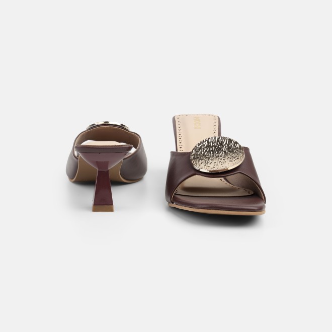 Mochi Women Brown Casual Slip Ons (SKU: 40-461-12-36)