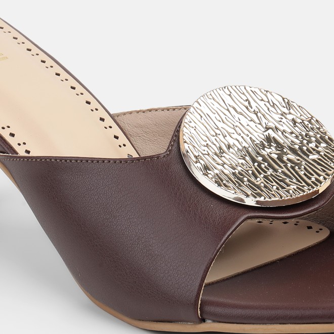 Mochi Women Brown Casual Slip Ons (SKU: 40-461-12-36)