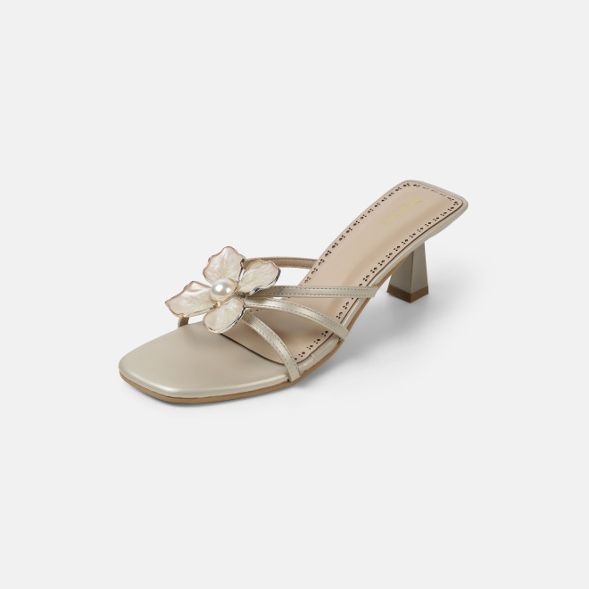 Mochi Women Gold Casual Slip Ons (SKU: 40-462-15-36)