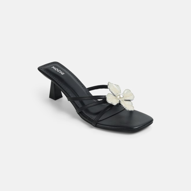 Mochi Women Black Casual Slip Ons (SKU: 40-462-11-36)
