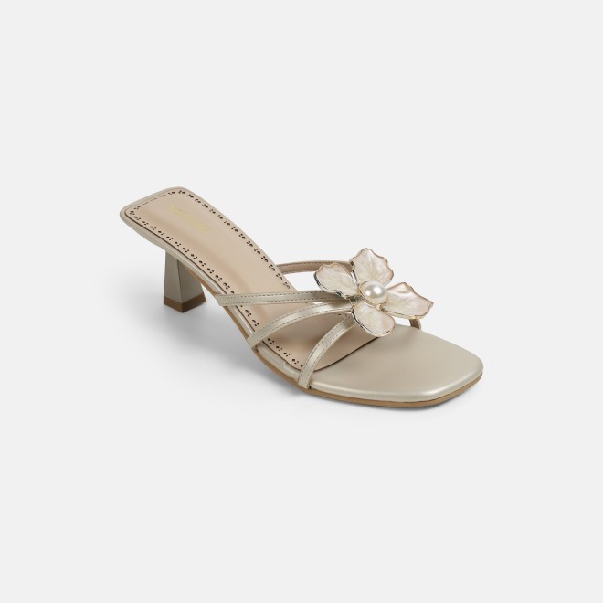 Mochi Women Gold Casual Slip Ons (SKU: 40-462-15-36)