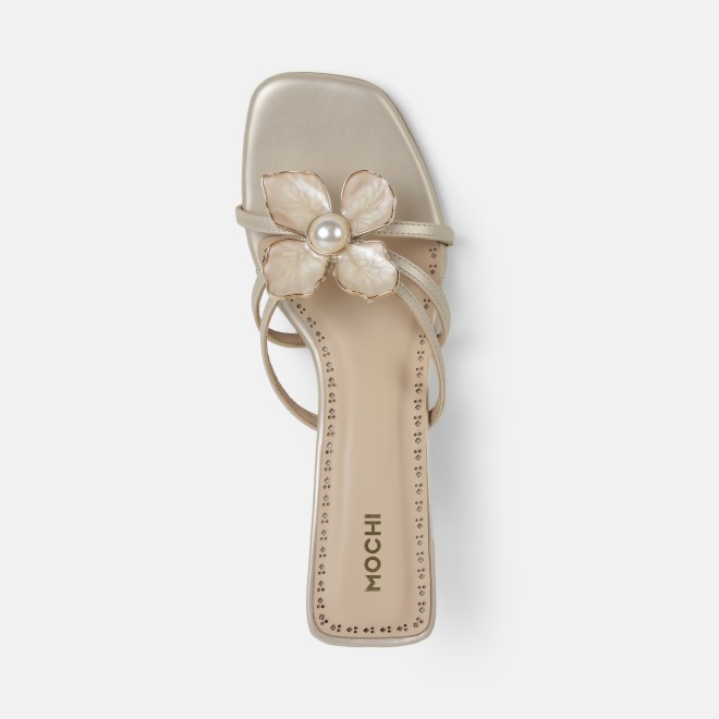 Mochi Women Gold Casual Slip Ons (SKU: 40-462-15-36)