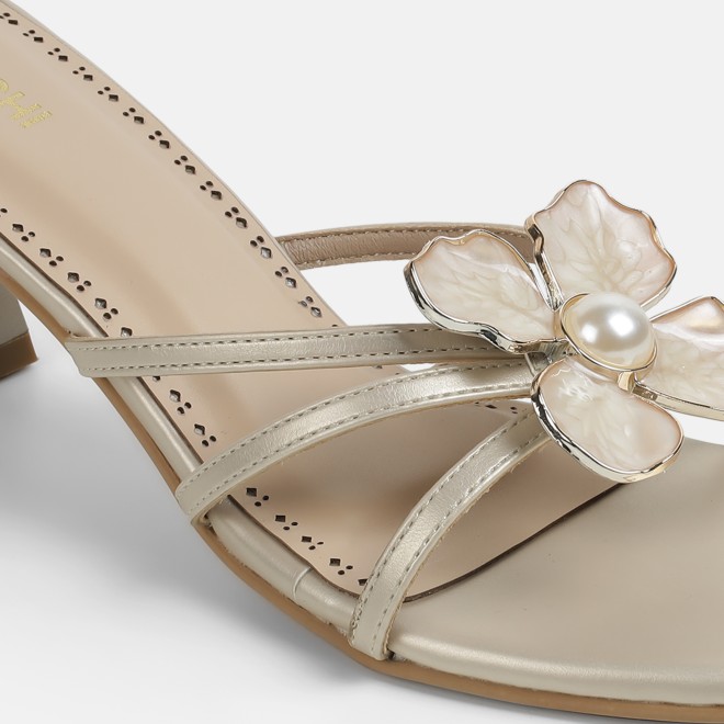 Mochi Women Gold Casual Slip Ons (SKU: 40-462-15-36)