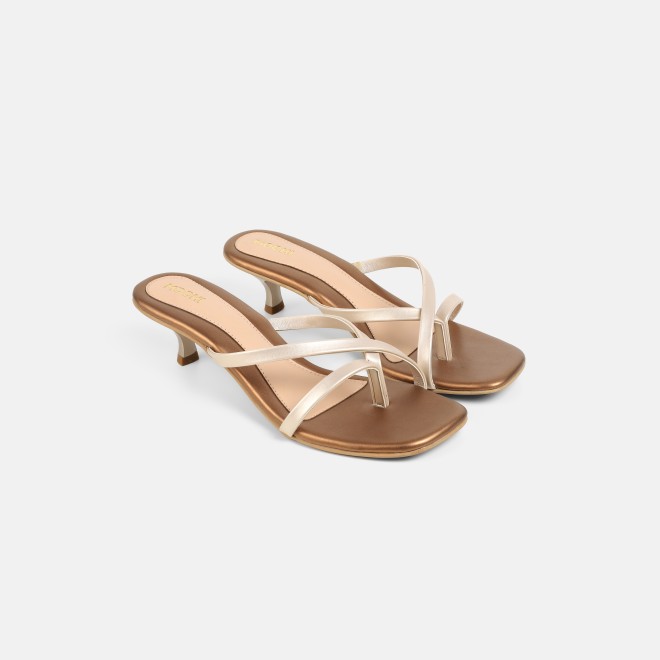 Mochi Women Gold Casual Slip Ons (SKU: 40-465-15-36)