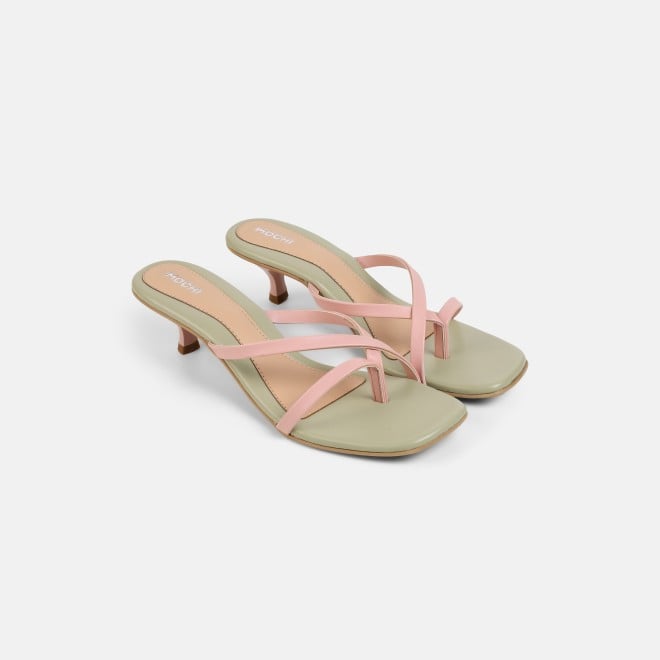 Mochi Women Pink Casual Slip Ons (SKU: 40-465-24-36)