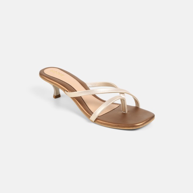 Mochi Women Gold Casual Slip Ons (SKU: 40-465-15-36)