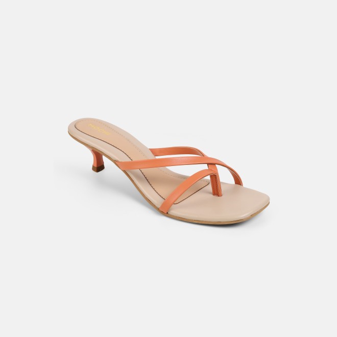 Mochi Women Orange Casual Slip Ons (SKU: 40-465-25-36)