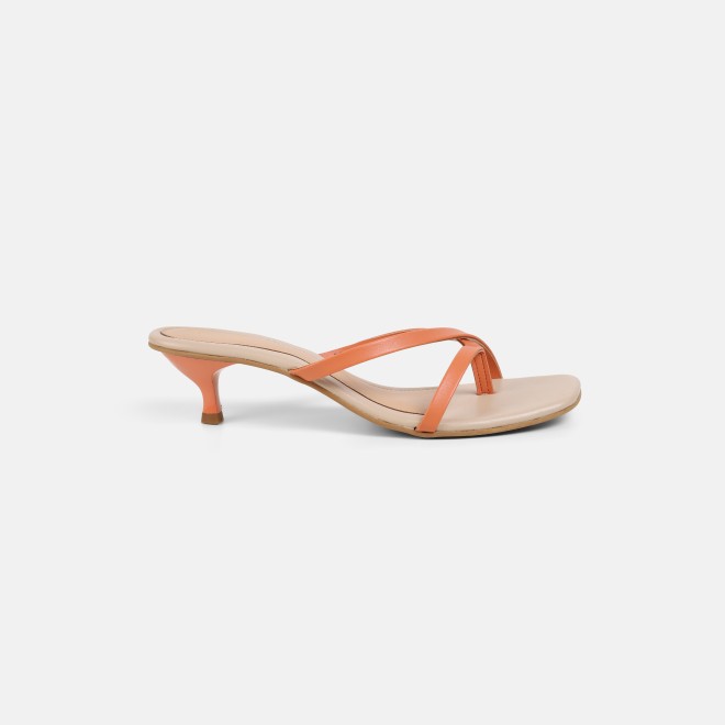 Mochi Women Orange Casual Slip Ons (SKU: 40-465-25-36)