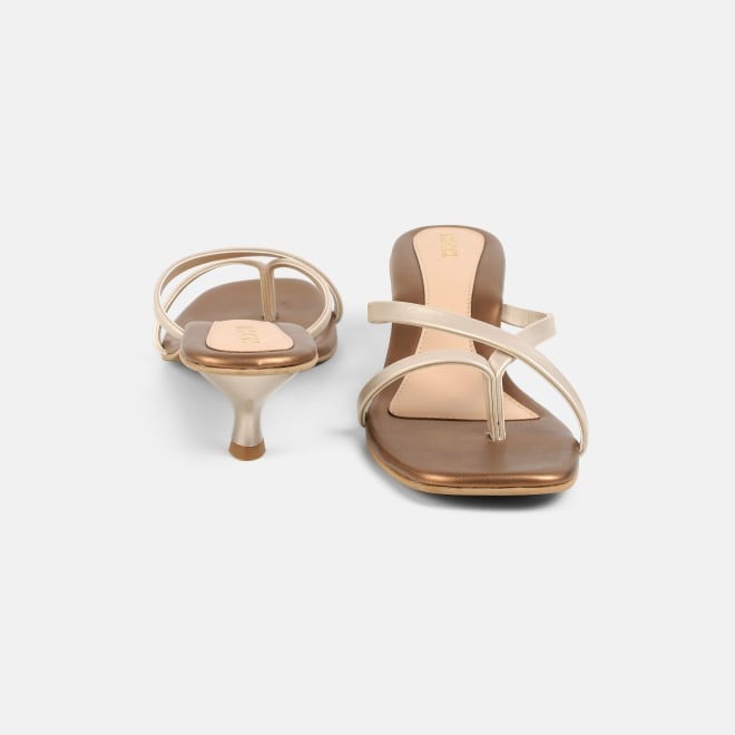 Mochi Women Gold Casual Slip Ons (SKU: 40-465-15-36)