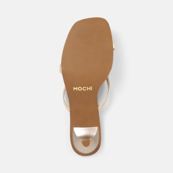 Mochi Women Gold Casual Slip Ons (SKU: 40-465-15-36)