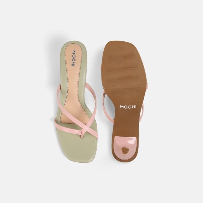 Mochi Women Pink Casual Slip Ons (SKU: 40-465-24-36)