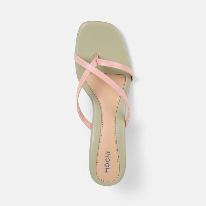Mochi Women Pink Casual Slip Ons (SKU: 40-465-24-36)